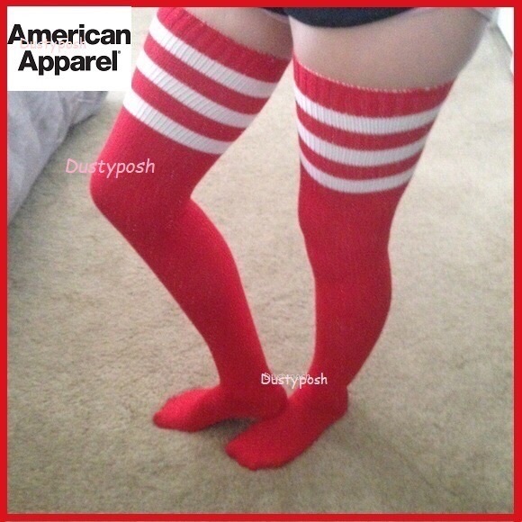 ❤️ American Apparel Thigh High Socks Over Knee Boot Cosplay Dance Authentic Y2K - Picture 3 of 8